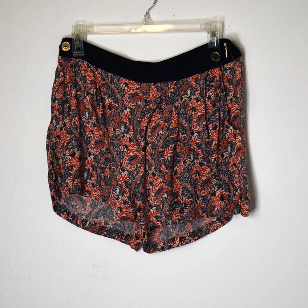 Farm Rio Shorts Floral Sz S High Rise Lounge Flowy Boho Artsy Beach